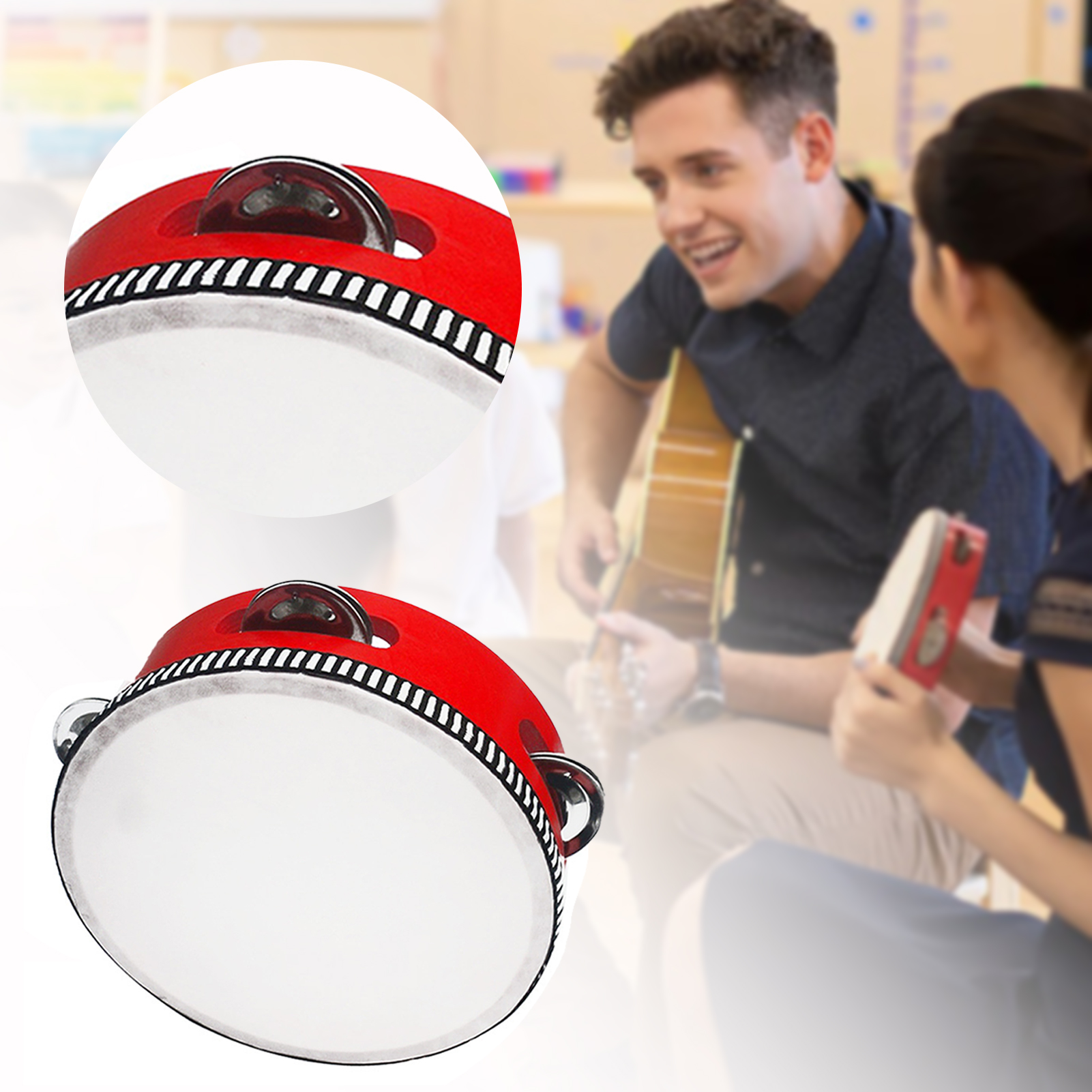 Musical Instrument Tambourine - Tambourines For Children Portable Wooden Tambourine