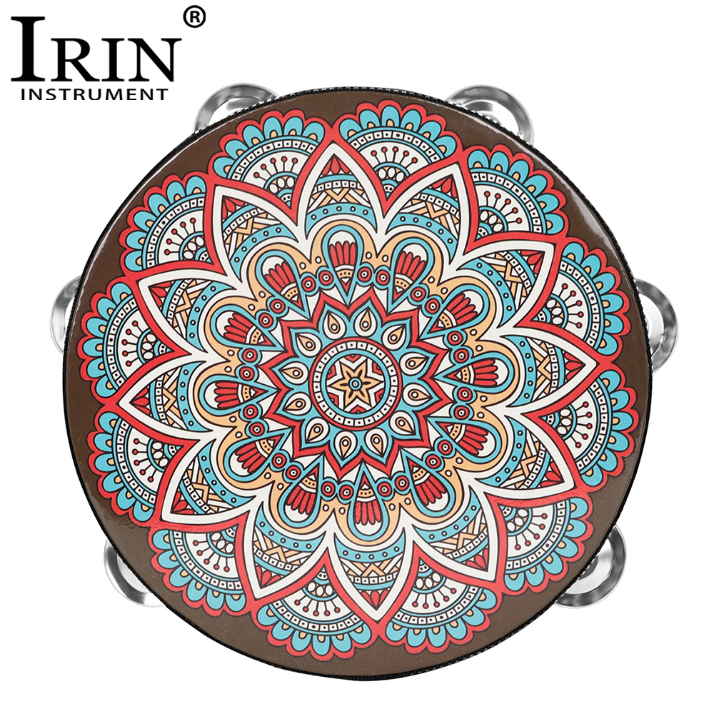 Musical Instrument Tambourine - IRIN 8Inch Single Row Ancient Style