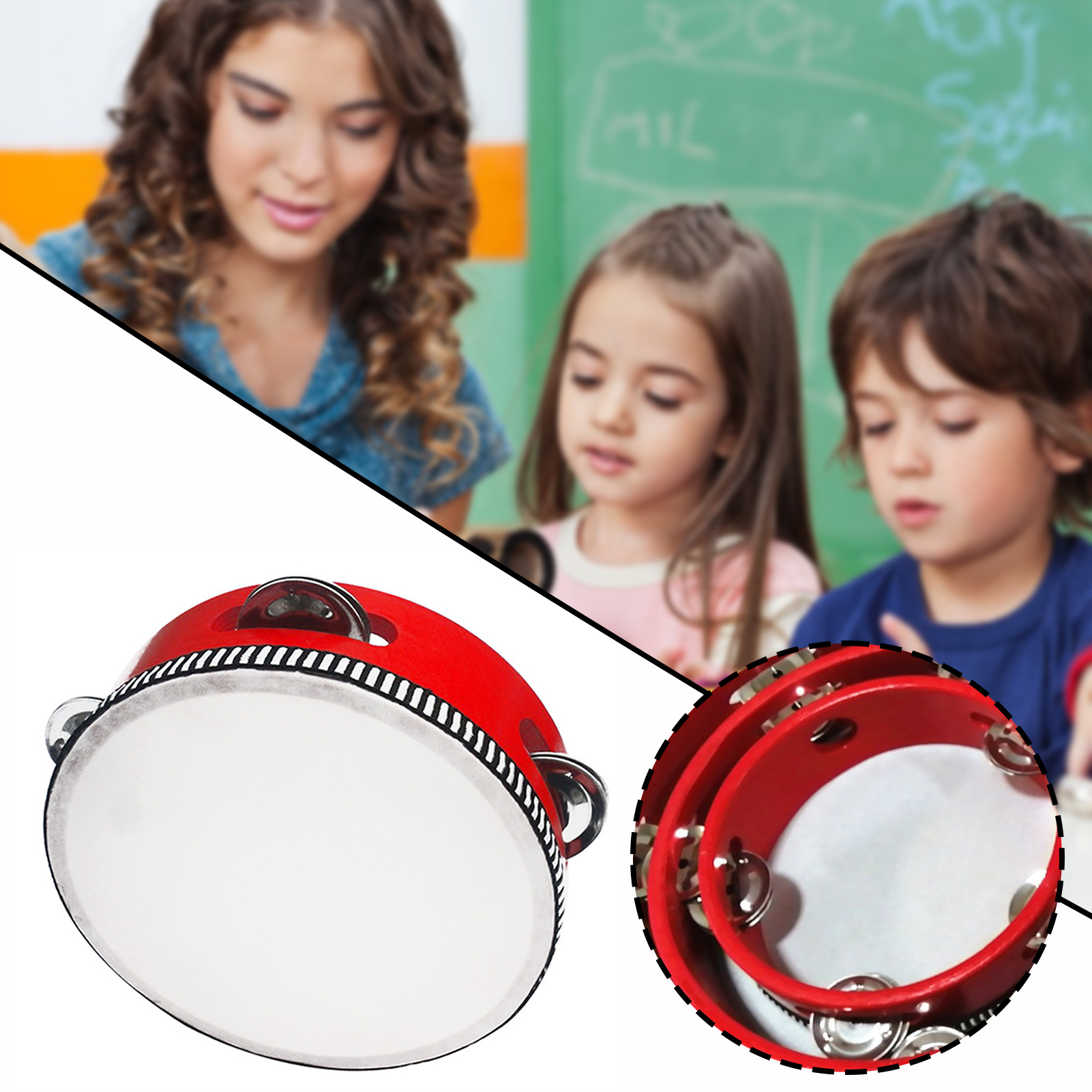 Tambourines For Children Porta - Musical Instrument Tambourine บทวิจารณ์และราคา