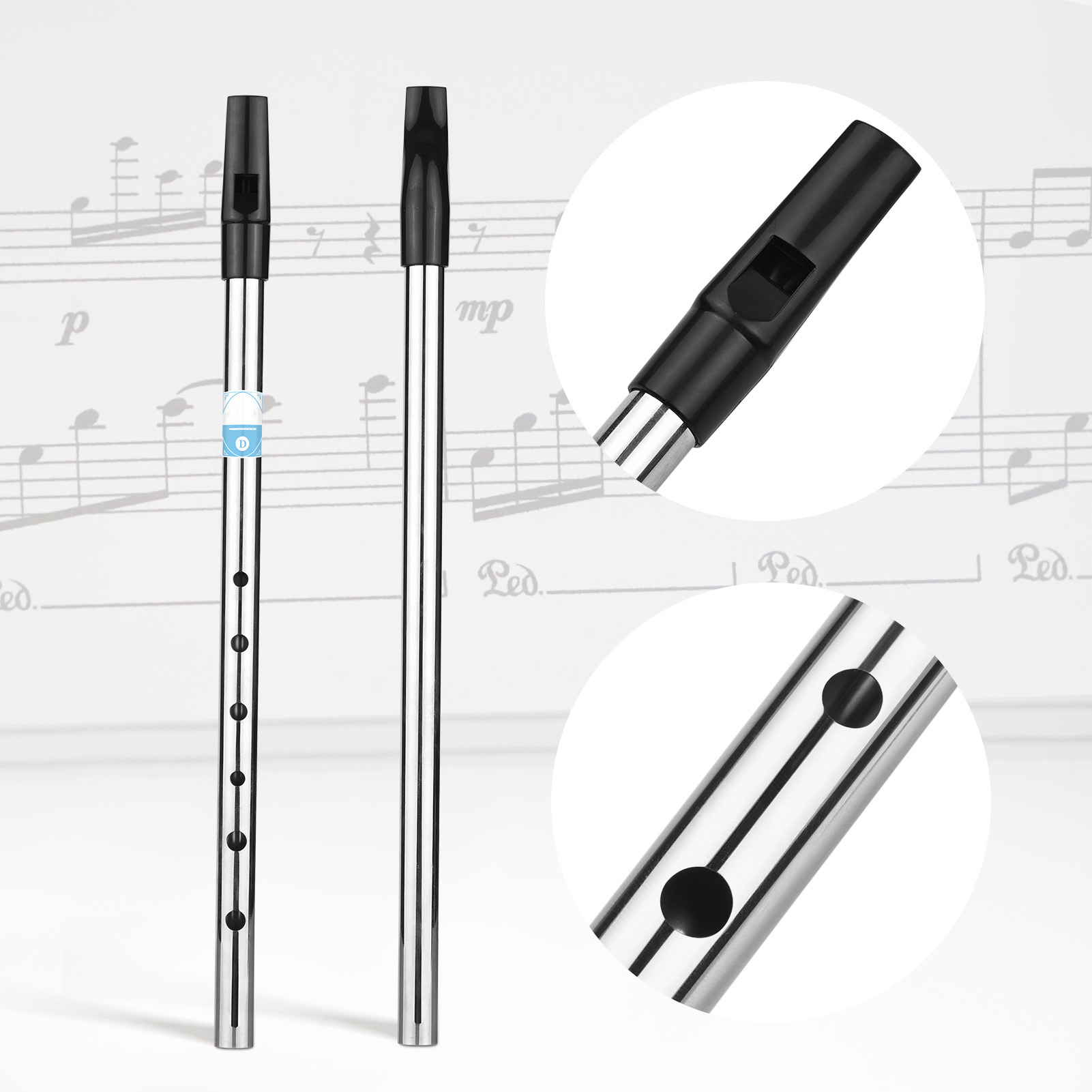 Irish Whistle Flute Key of D 6 - Musical Instrument Irish บทวิจารณ์และราคา