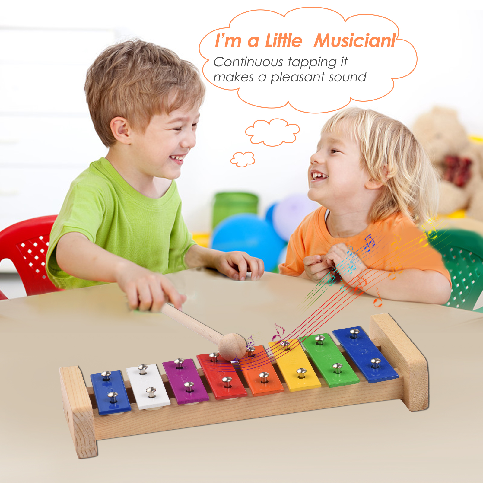 8 Keys Compact Size Xylophone  - Musical Instrument Xylophone บทวิจารณ์และราคา