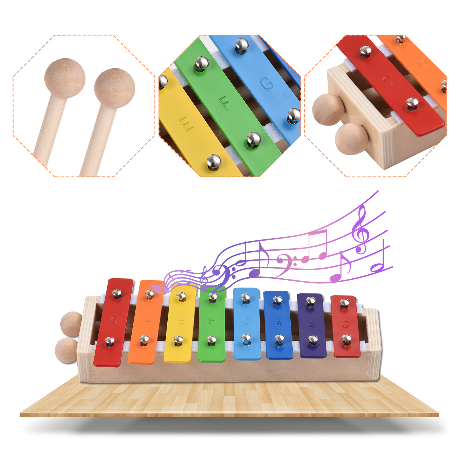 8 Keys Compact Size Xylophone  - Musical Instrument Xylophone บทวิจารณ์และราคา