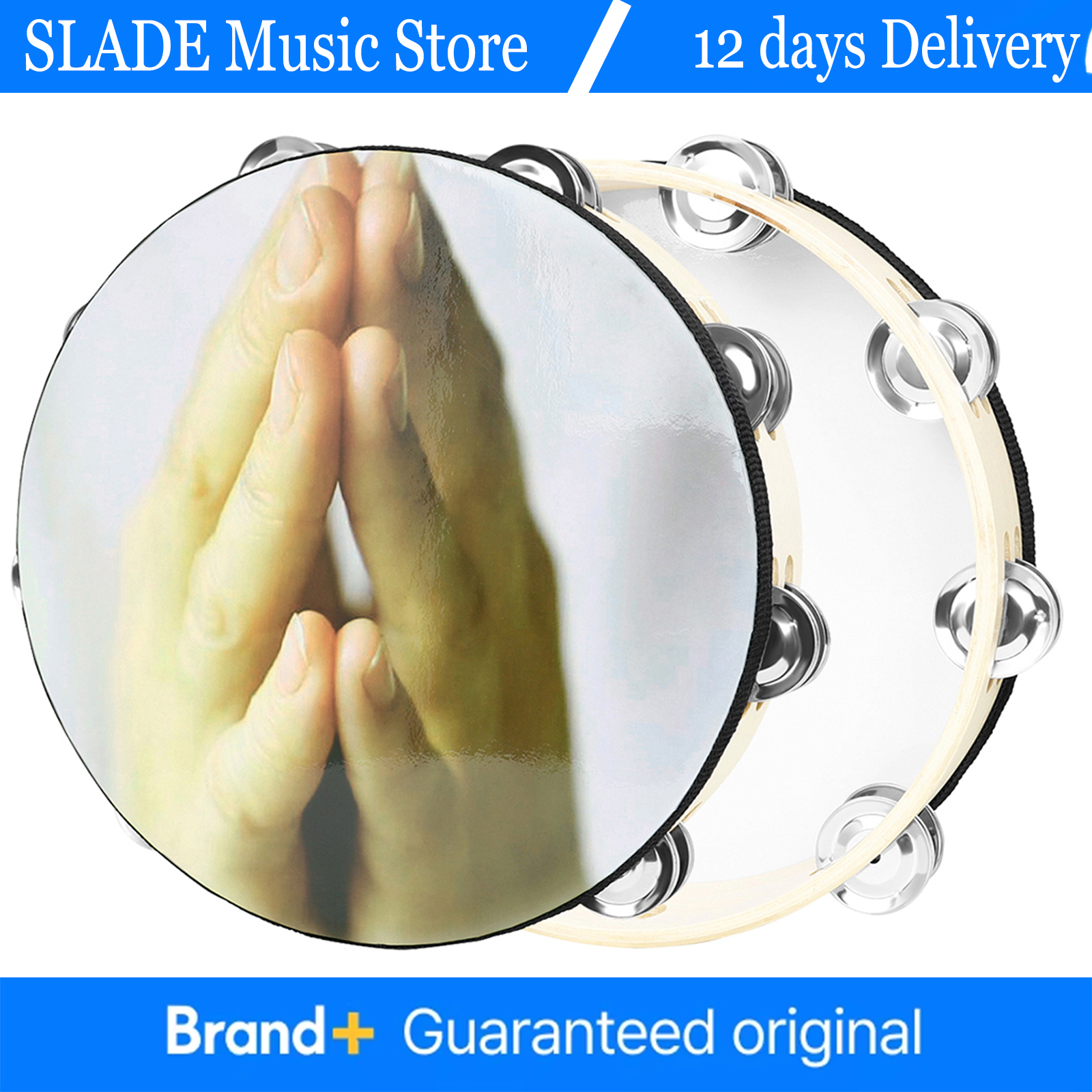 10 Inch Tambourine Wooden Tamb - Musical Instrument Tambourine บทวิจารณ์และราคา