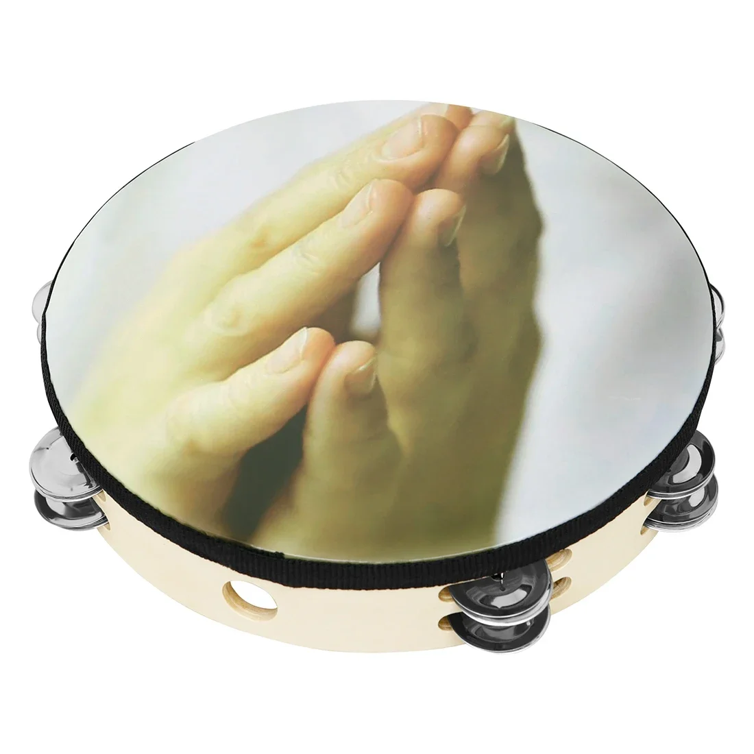 10 Inch Tambourine Wooden Tamb - Musical Instrument Tambourine บทวิจารณ์และราคา