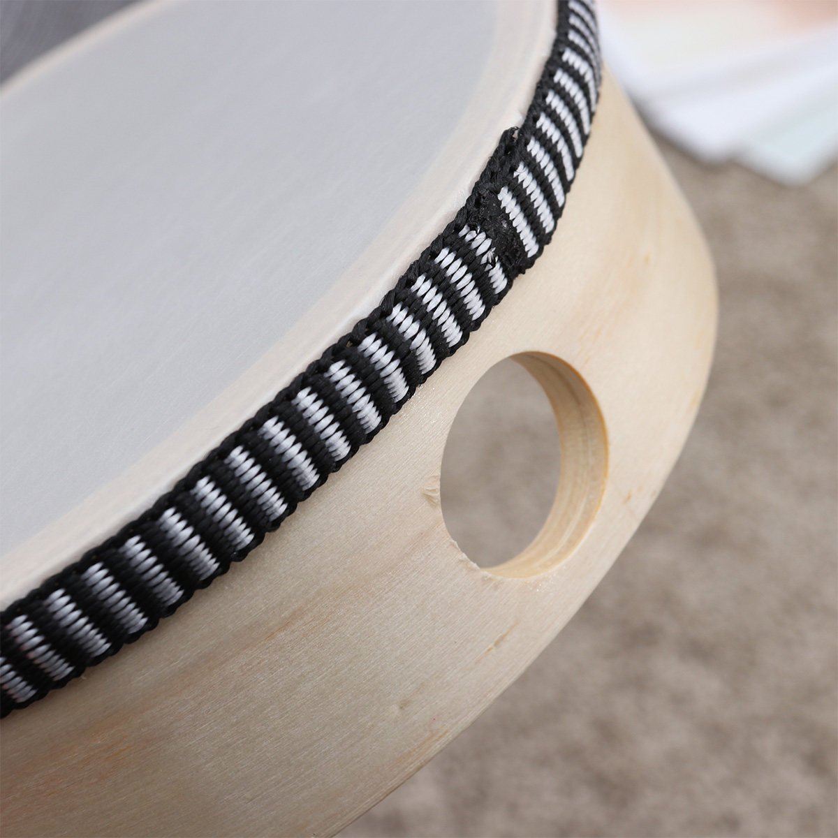 Natural Wooden Tambourine Smal - Musical Instrument Tambourine บทวิจารณ์และราคา