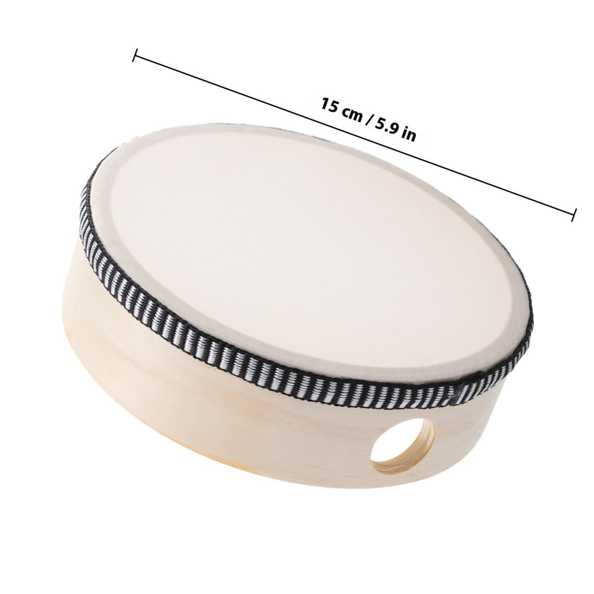 Natural Wooden Tambourine Smal - Musical Instrument Tambourine บทวิจารณ์และราคา