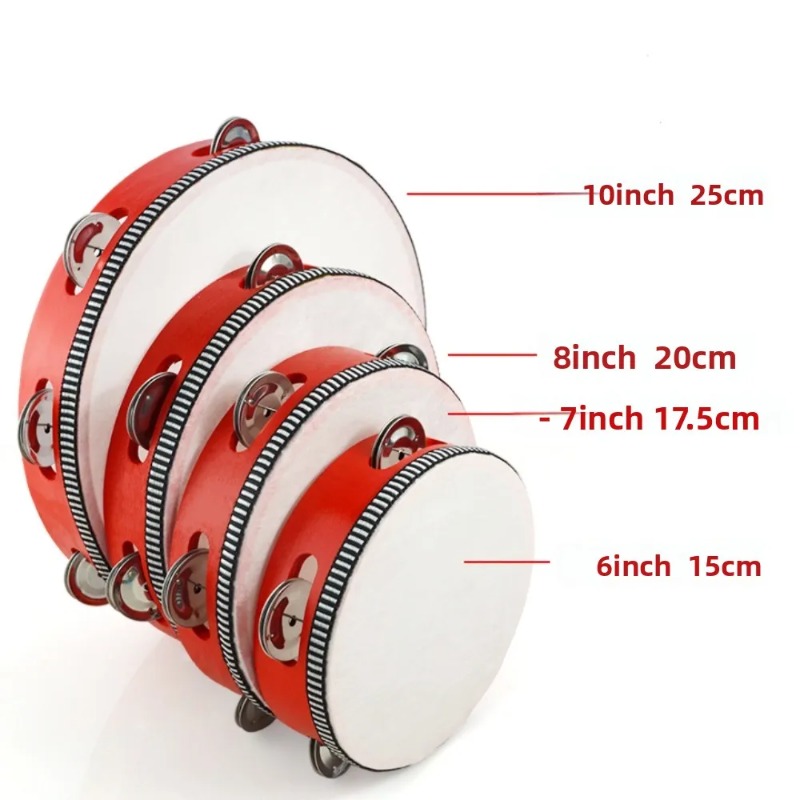 4/6/8/10 Inch Hand Held Drum M - Musical Instrument Tambourine บทวิจารณ์และราคา