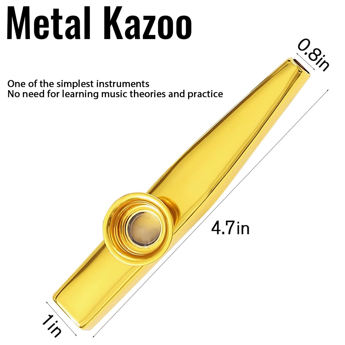 Kazoo Silver Aluminum Alloy wi - Musical Instrument Flute บทวิจารณ์และราคา