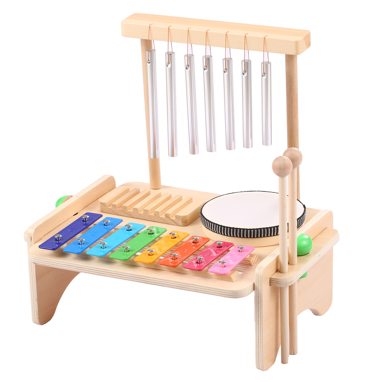Wind Chime Combination Kids Dr - Guiro Scraper Instrument บทวิจารณ์และราคา