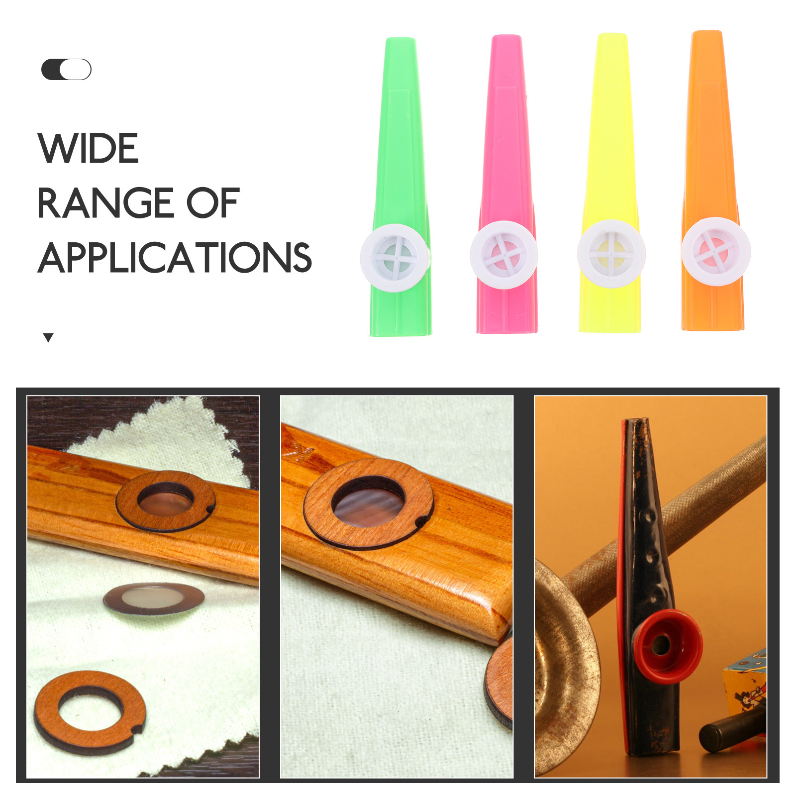 24Pcs Kazoos Plastic Mini Musi - Musical Instrument Flute บทวิจารณ์และราคา