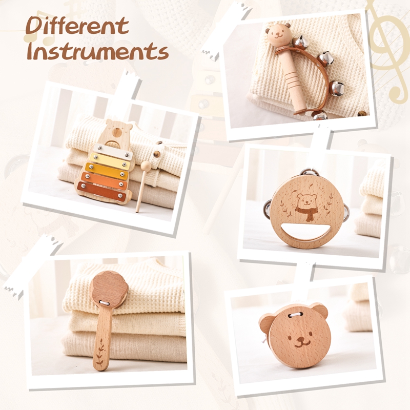 5pc Set Montessori Toys Baby M - Musical Instrument Xylophone บทวิจารณ์และราคา