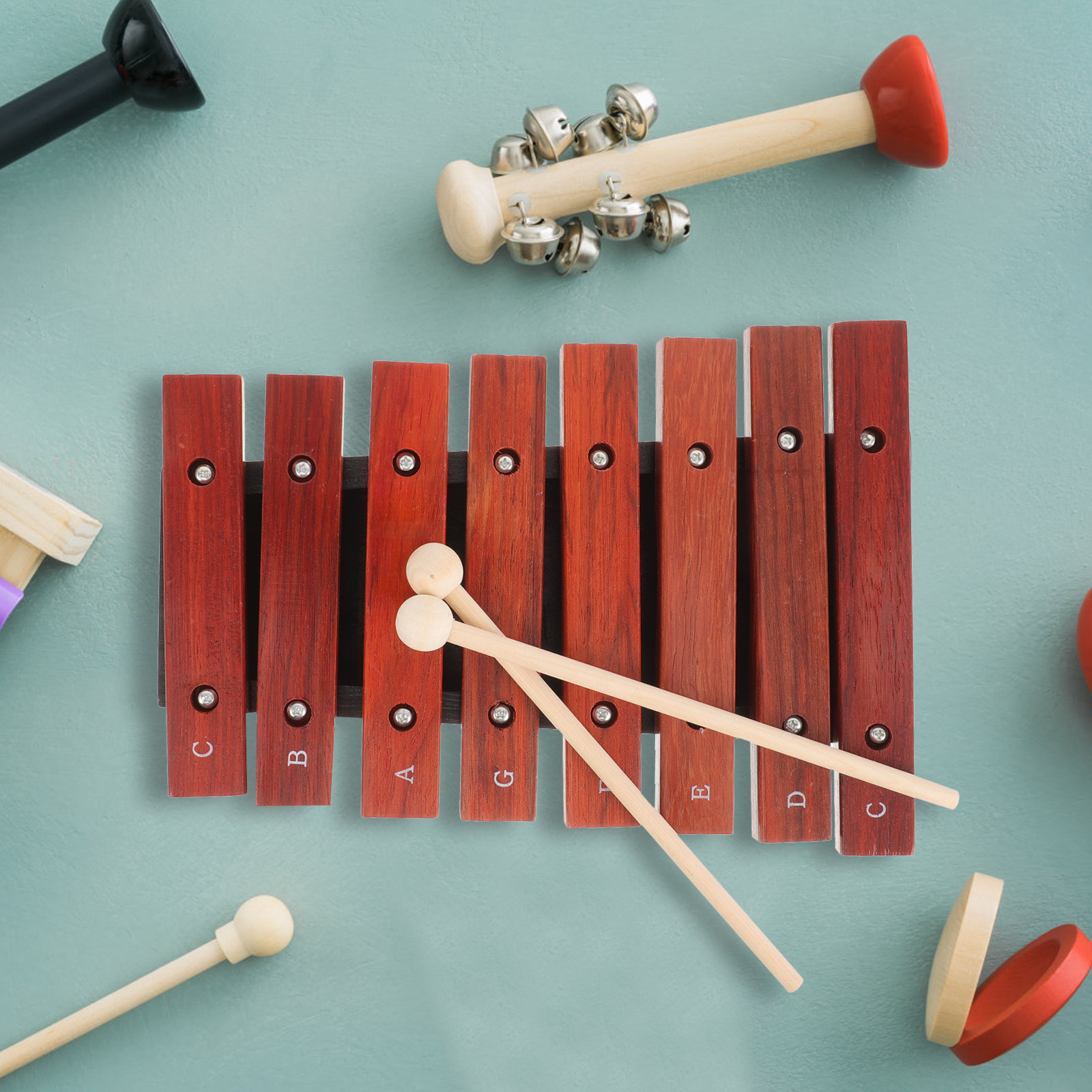 8 Note Wooden Xylophone for Be - Musical Instrument Xylophone บทวิจารณ์และราคา