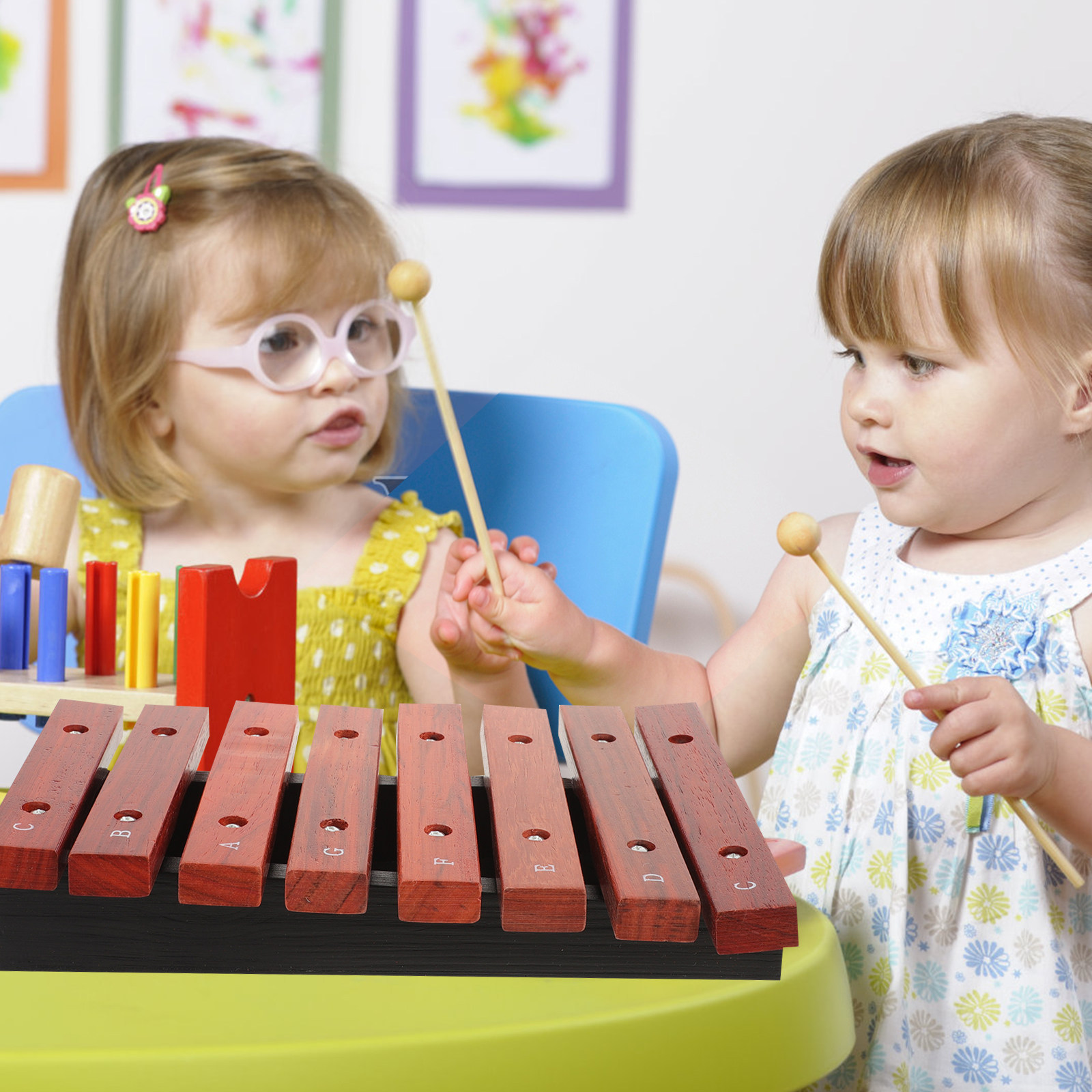 8 Note Wooden Xylophone for Be - Musical Instrument Xylophone บทวิจารณ์และราคา