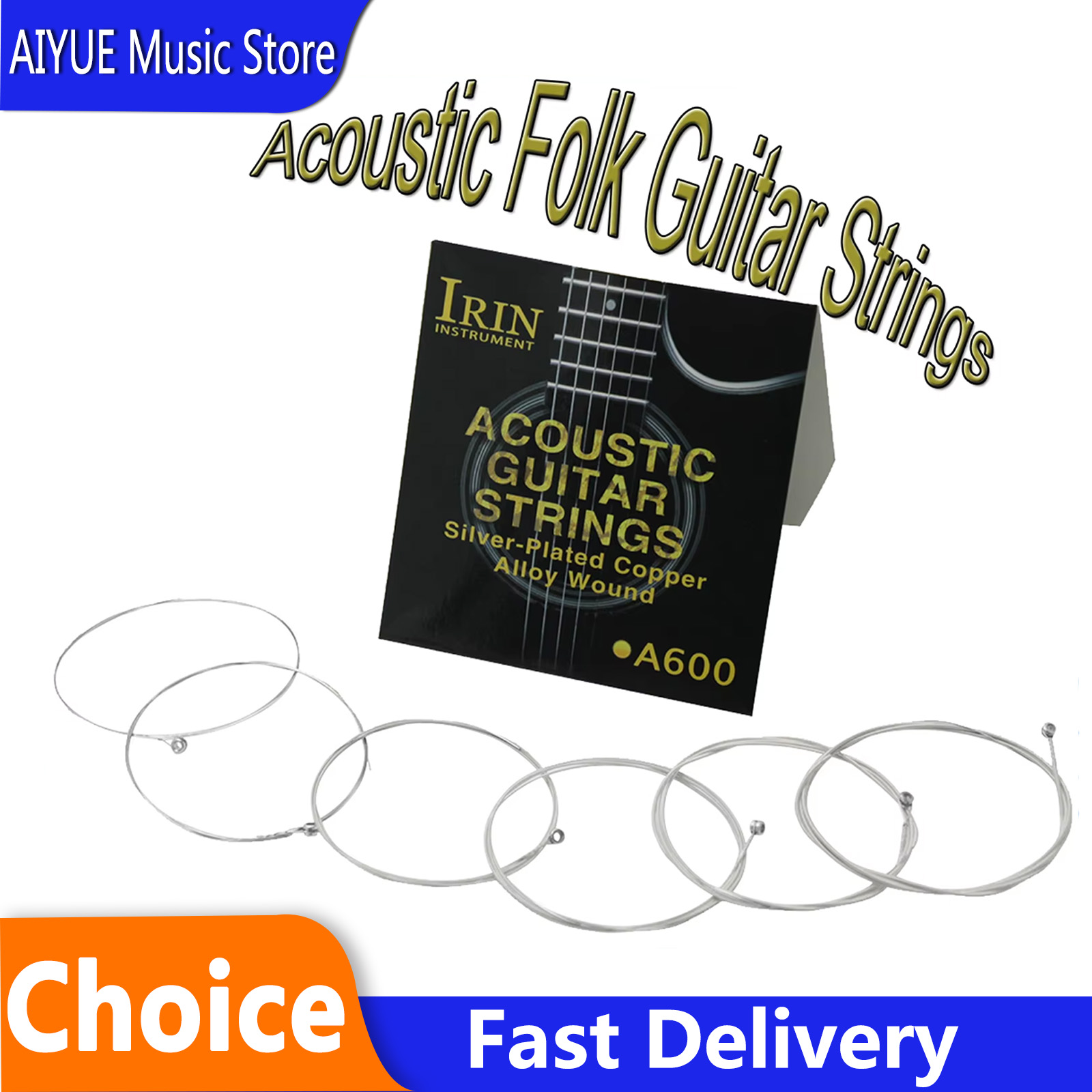 IRIN A600 Acoustic Folk Guitar - Musical Instrument With Strings บทวิจารณ์และราคา
