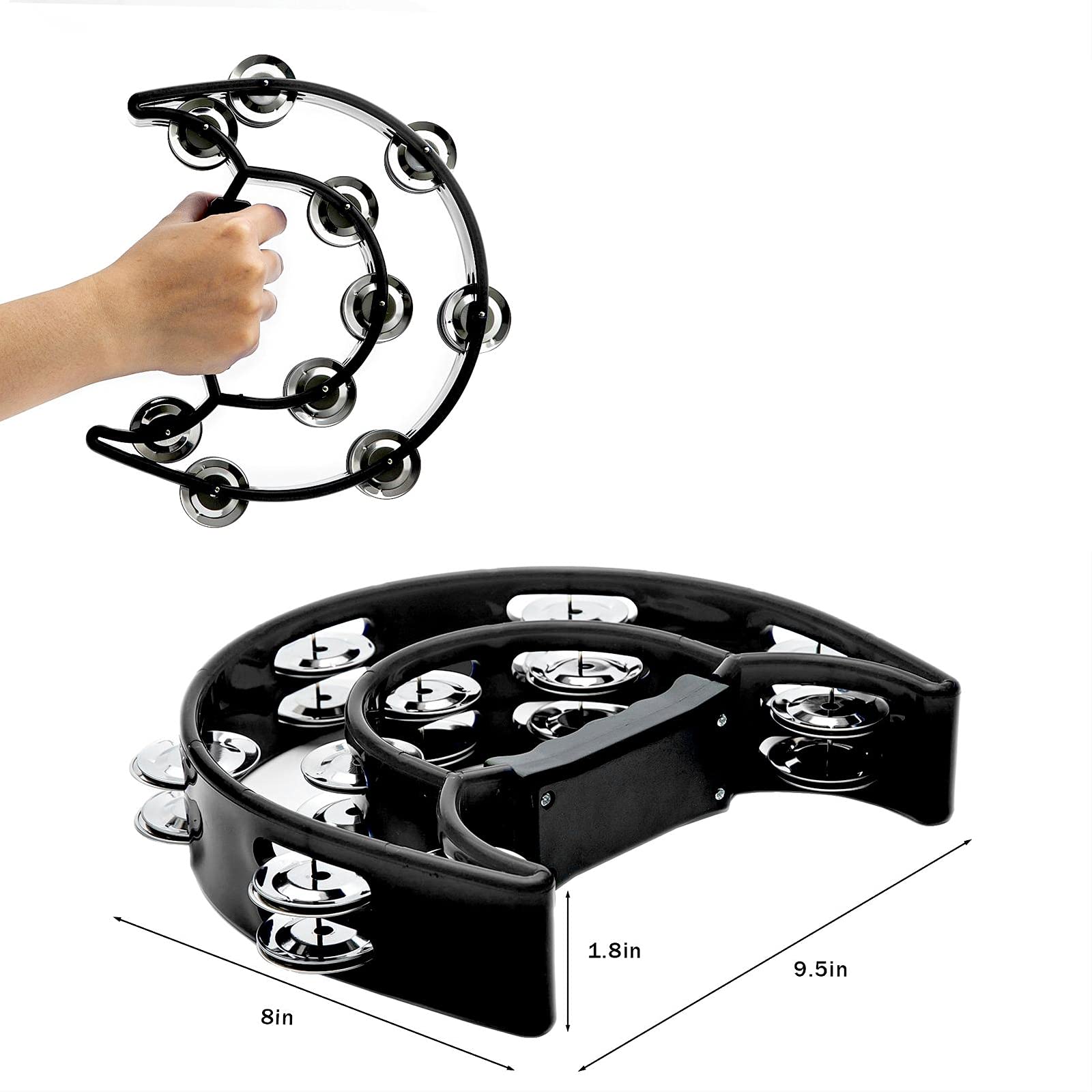 Tambourine Double Row Metal Ji - Musical Instrument Tambourine บทวิจารณ์และราคา