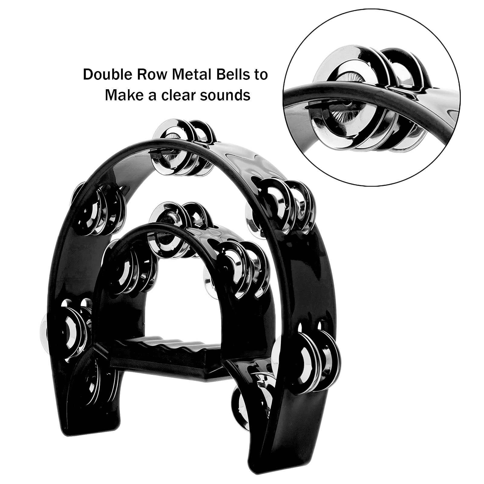 Tambourine Double Row Metal Ji - Musical Instrument Tambourine บทวิจารณ์และราคา