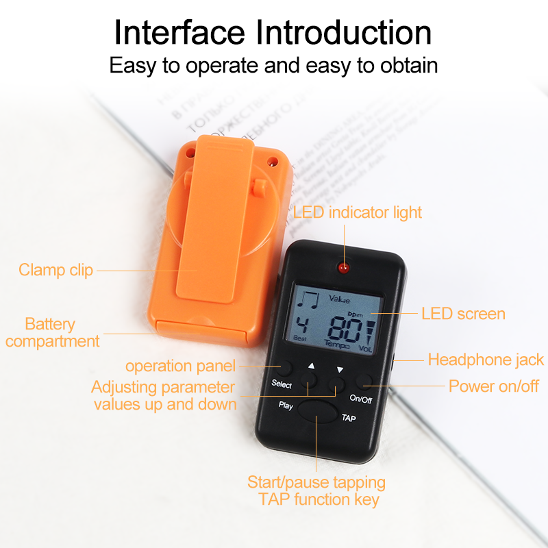 Digital Metronome Mini Metrono - Musical Instrument Flute บทวิจารณ์และราคา