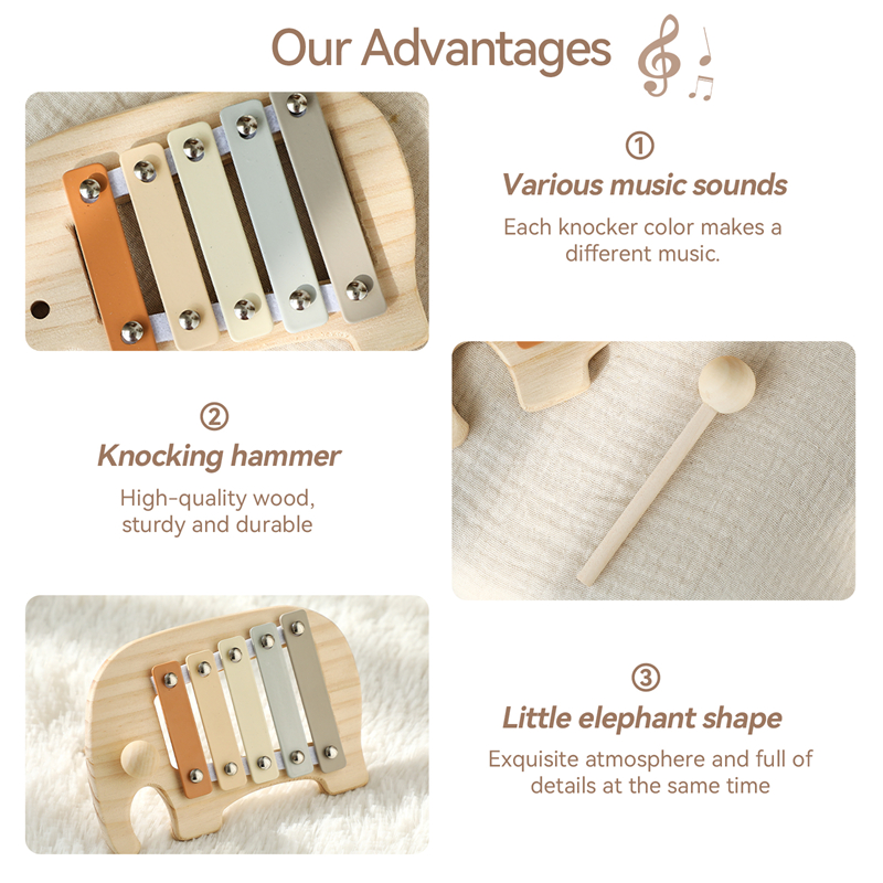 Baby Montessori Toy Cartoon El - Musical Instrument Xylophone บทวิจารณ์และราคา