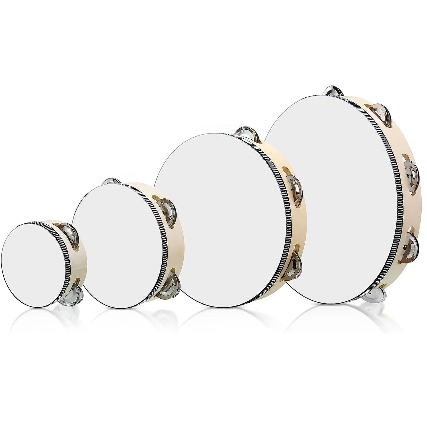 Miwayer Wooden Tambourine with - Musical Instrument Tambourine บทวิจารณ์และราคา