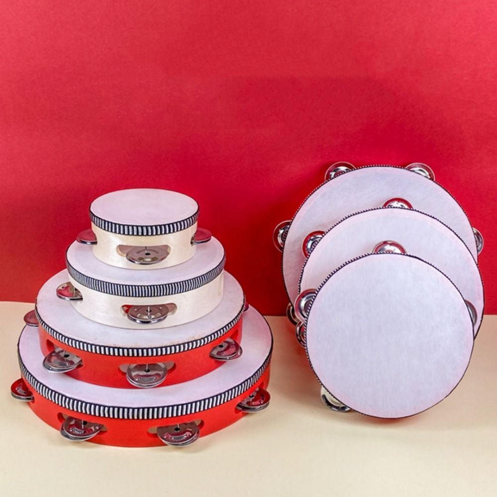 4/6/8/10 Inch Hand Held Drum W - Musical Instrument Tambourine บทวิจารณ์และราคา