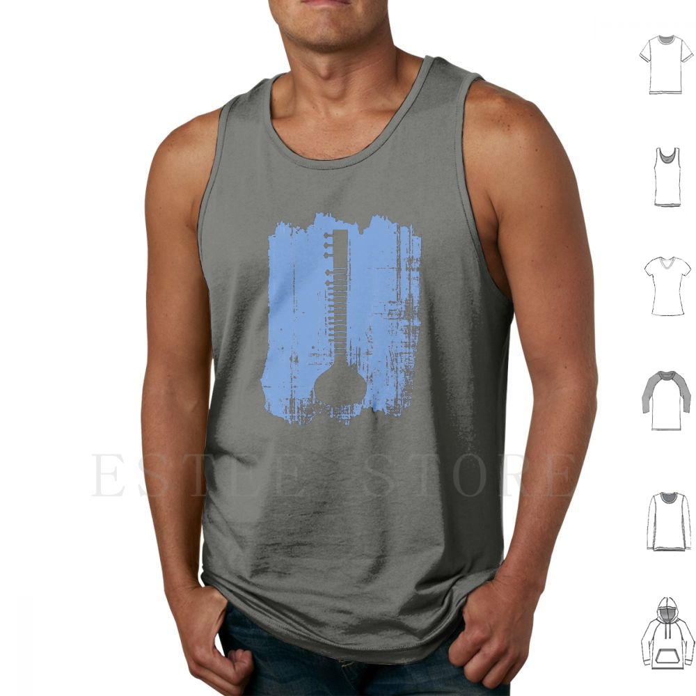 Indian Sitar Tank Tops Vest Id - Musical Instrument Indian บทวิจารณ์และราคา