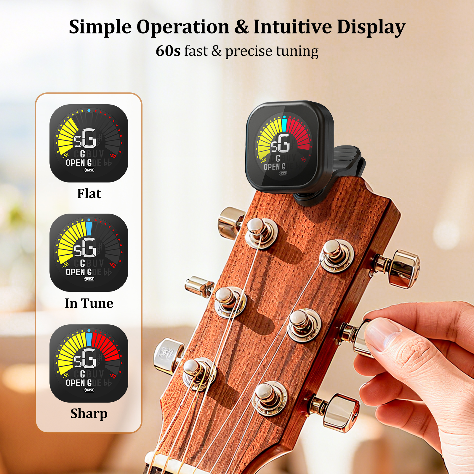 New Bee Guitar Tuner Clip-On C - Musical Instrument Cello บทวิจารณ์และราคา